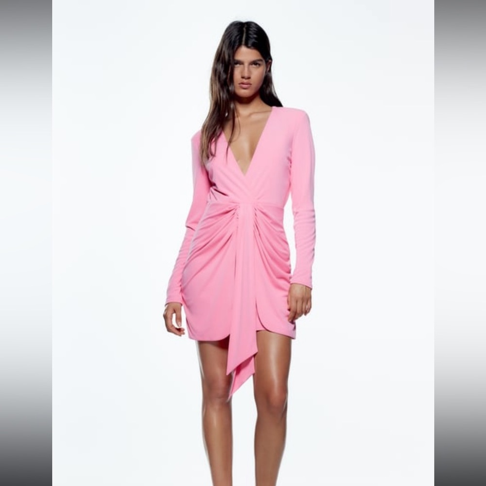 NWT 💓 ZARA draped knotted dress